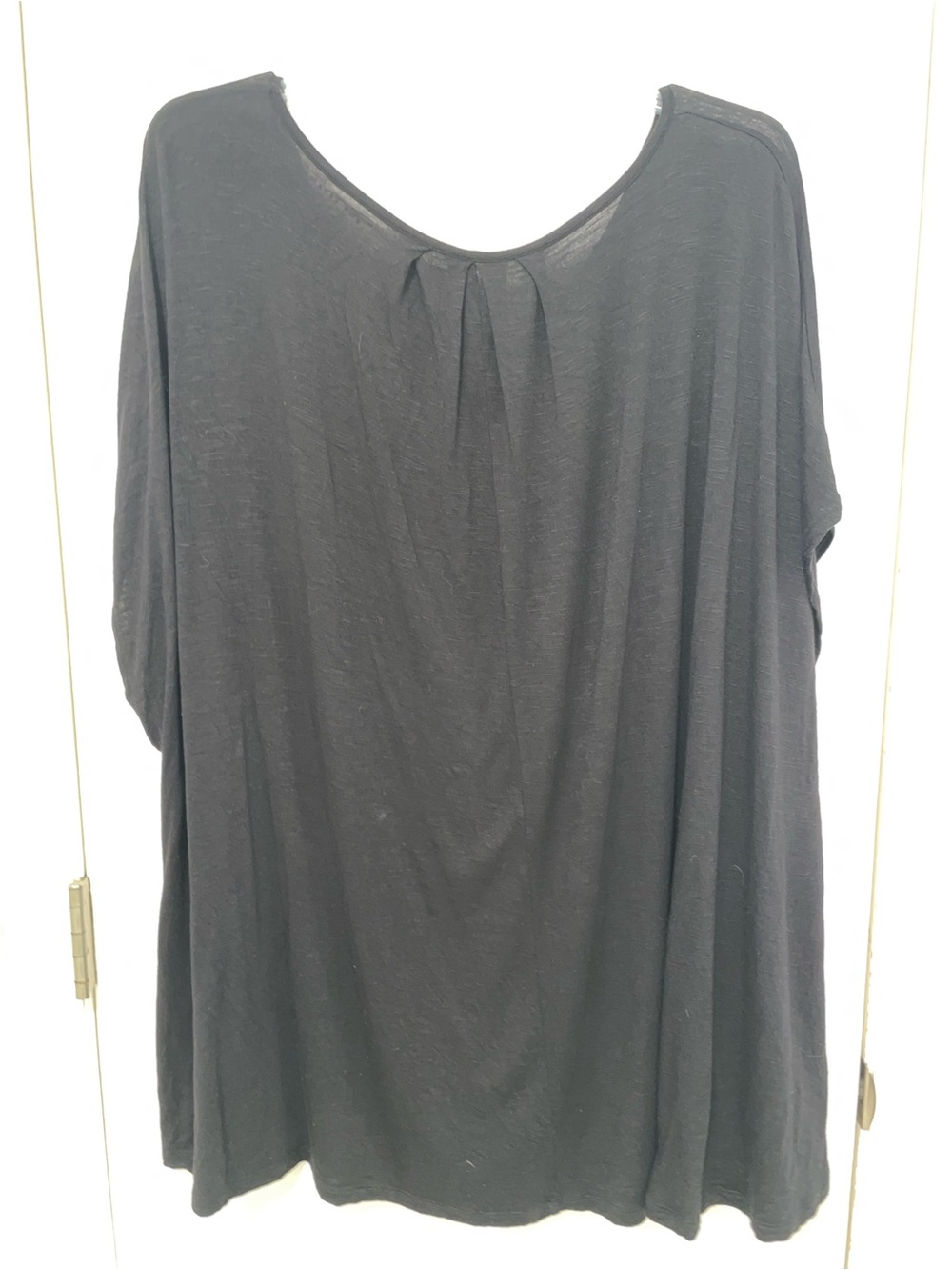 Lane Bryant Black Pleated Scoop Neck Tunic